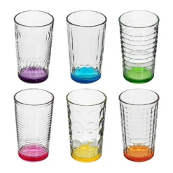 6 X Trinkglas Bunt Wasserglas Wassergläser Trinkgläser Glas Gläser Saftglas -Tassenladen 82cc5d1a9fc23fc1cf70a7d976f3e51c
