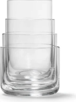 AARKE Gläser 4er Set Nesting Glasses 4x 290ml Kristallglas Stapelbar Trinkgläser