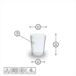 100 Schnapsgläser Aus Plastik, 4 Cl, Transparent, Mehrweg Shot Becher -Tassenladen 85672fa9a62c0d25760e93bf1e160cab