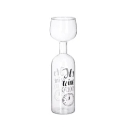 Relaxdays Weinflasche Glas Aufsatz 750 Ml -Tassenladen 85b900822483bc8621c30169e213032e