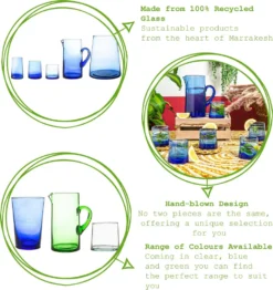 Nicola Spring 6 Stück Merzouga Recycled Longdrinkgläser Set - Trinkglas - 320ml - Blau 7 Nicola Spring 6 Stück Merzouga Recycled Longdrinkgläser Set - Trinkglas - 320ml - Blau -Tassenladen 8d344a1f0b4d9b4b9450dd0a2cdccd65