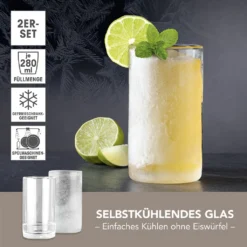 GOURMETmaxx Glas Selbstkühlend - 2er-Set Je 280 Ml 10 GOURMETmaxx Glas Selbstkühlend - 2er-Set Je 280 Ml -Tassenladen 91af7d2a5a127f5abf275aadd4ea7440