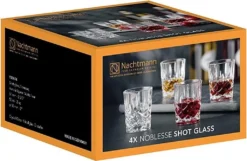Nachtmann 100694 Noblesse Stamper Kristallglas, 55 Ml, H: 6,1 Cm, ø 5 Cm, Klar (4er Pack) -Tassenladen 91c3ae3e3bb2f6936600cf4cf8e3a7c8