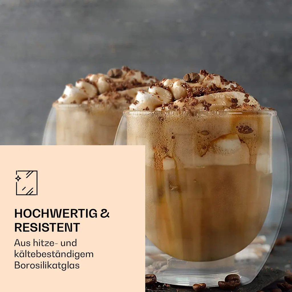 Feelino 4er Set 2x 310ml, 2x 410ml DUOS Jumbo Doppelwandige Thermo-Gläser 4 Feelino 4er Set 2x 310ml, 2x 410ml DUOS Jumbo Doppelwandige Thermo-Gläser – Bild 2