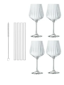 Nachtmann Gin&Tonic + 4 Glastrinkhalme 7574/8tlg. Tastes Good 103143 -Tassenladen 92651edc72ab396ae323258bd4a1e65e