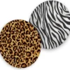 Itenga 40x Bierdeckel Rund Tiermuster Zebra Und Leopard -Tassenladen 92653ebbf28f16d19bf890169b5e8835