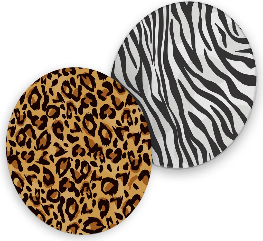 Itenga 40x Bierdeckel Rund Tiermuster Zebra Und Leopard 3 Itenga 40x Bierdeckel Rund Tiermuster Zebra Und Leopard