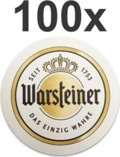 Warsteiner Bierdeckel Untersetzer Bierfilz - 100er Packung