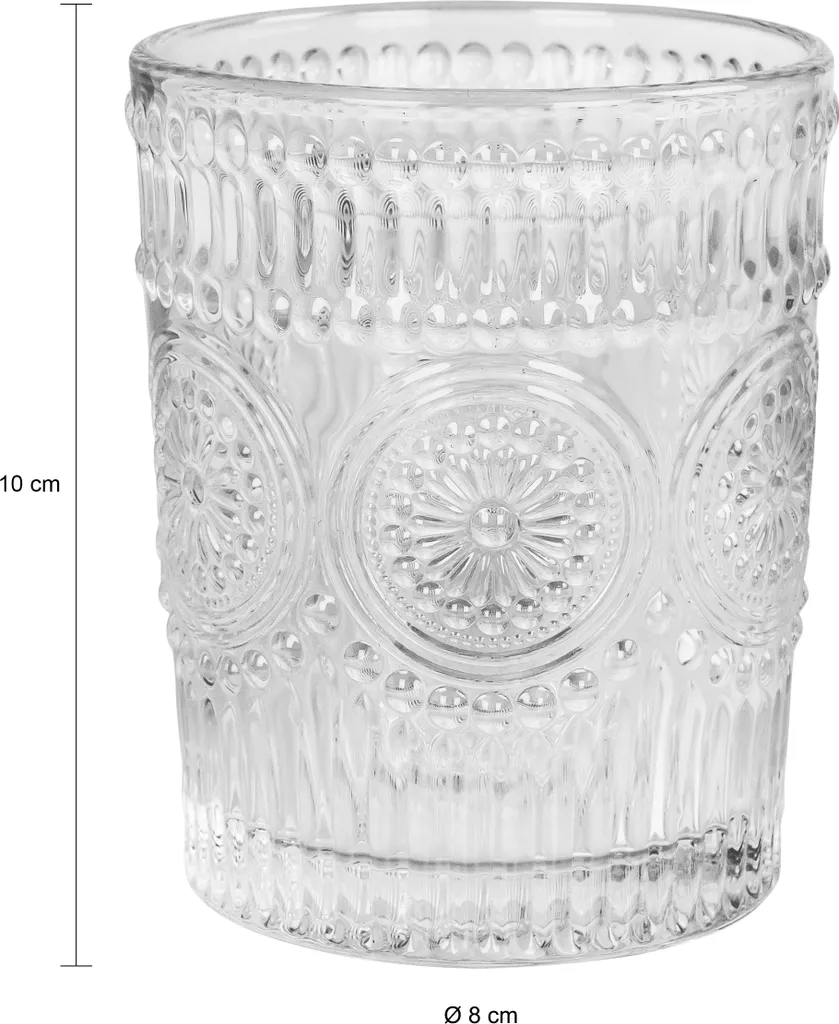 Krumble Wasserglas - Vintage - Trinkgläser - Wasserglas - Whiskeyglas - Spülmaschinenfest - 6 Stück - 260 Ml Pro Glas - Glas - Transparent 5 Krumble Wasserglas - Vintage - Trinkgläser - Wasserglas - Whiskeyglas - Spülmaschinenfest - 6 Stück - 260 Ml Pro Glas - Glas - Transparent – Bild 3