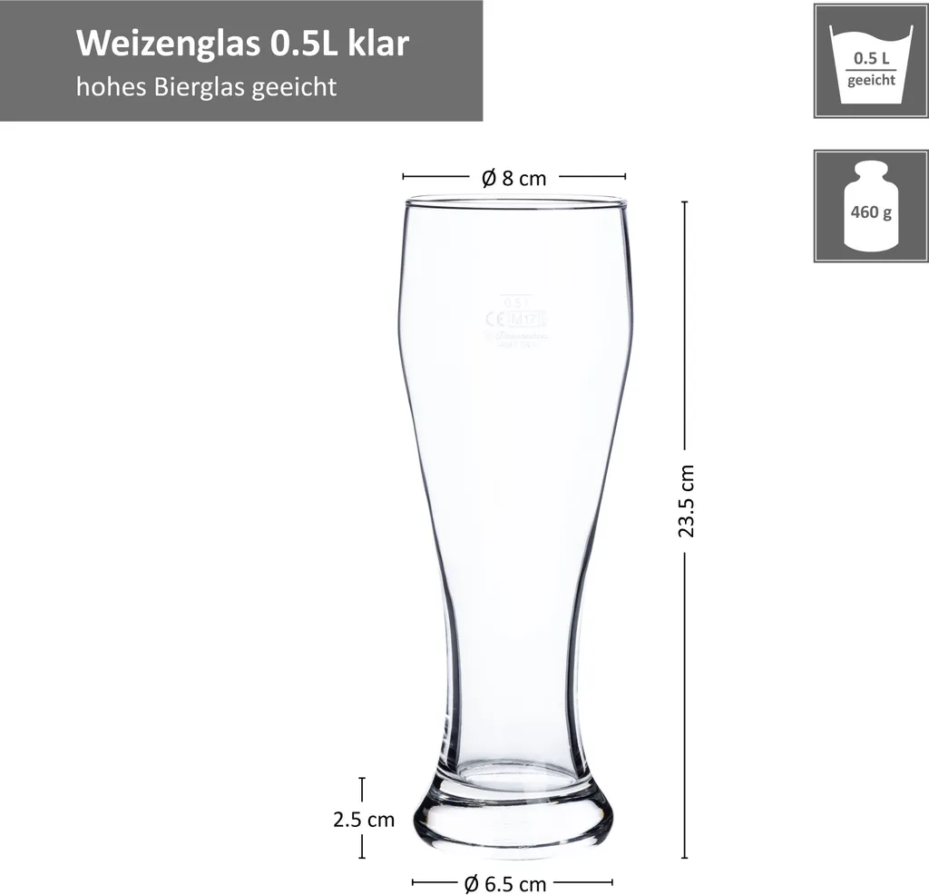 6er Set Bavaria Weizenbiergläser 0,5 Liter Geeicht Weißbiergläser Biergläser Weizengläser Glas 8 6er Set Bavaria Weizenbiergläser 0,5 Liter Geeicht Weißbiergläser Biergläser Weizengläser Glas – Bild 6