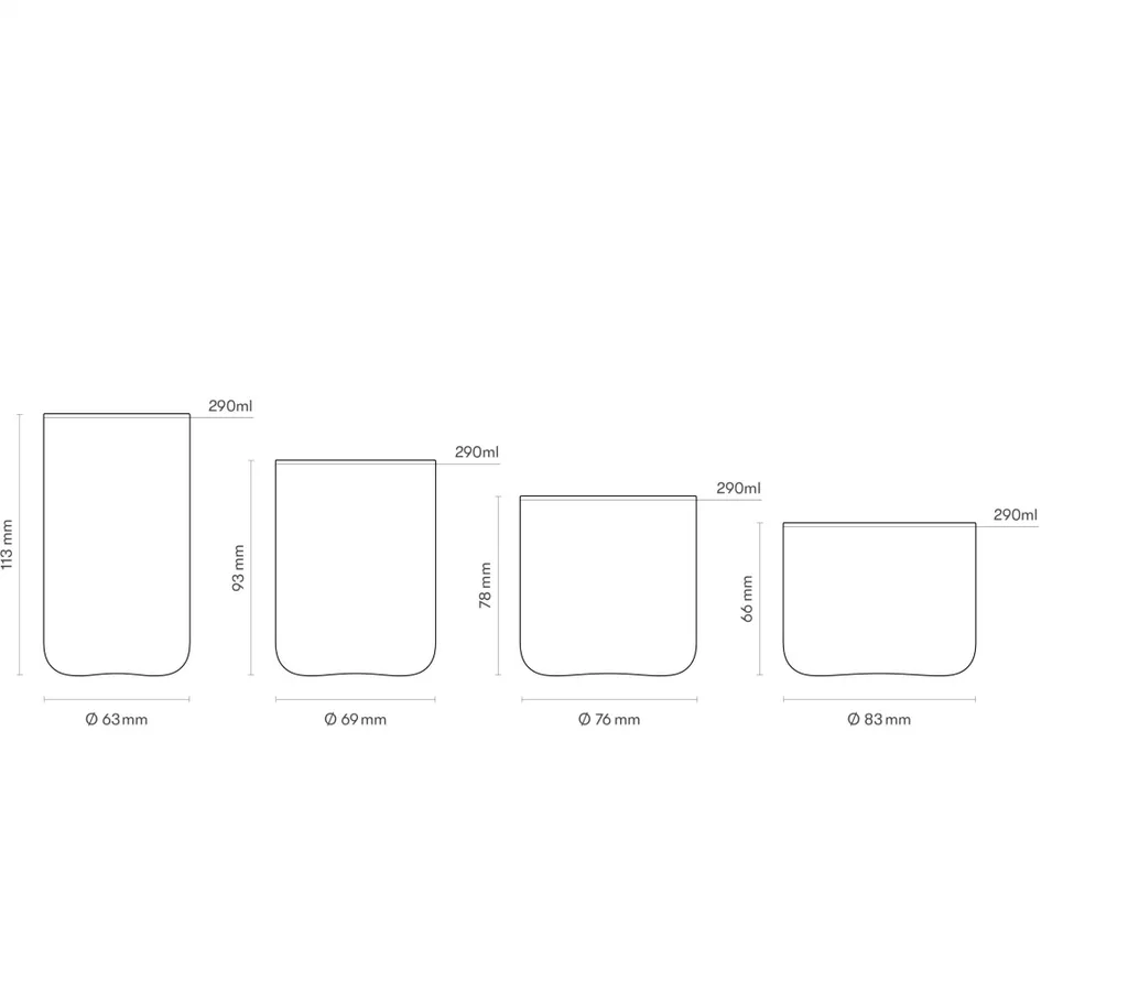 AARKE Gläser 4er Set Nesting Glasses 4x 290ml Kristallglas Stapelbar Trinkgläser 10 AARKE Gläser 4er Set Nesting Glasses 4x 290ml Kristallglas Stapelbar Trinkgläser – Bild 8