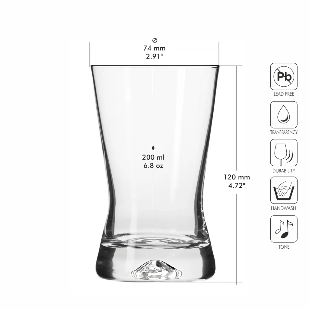 KROSNO X-Line Wassergläser, 6er-Set, 200 Ml 4 KROSNO X-Line Wassergläser, 6er-Set, 200 Ml – Bild 2