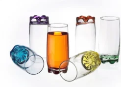 Trinkgläser Aus Glas 350ml (max.390ml) Set 6 Teilig Bunter Boden Wassergläser Saftgläser -Tassenladen a9ccd5c83ca779f3ca26eee7c93b5ae7