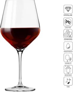 KROSNO Splendour Große Burgunder Rot-Weingläser, 6er-Set, 860 Ml -Tassenladen ac353de1c0da8a04c3ca645e53165ebc