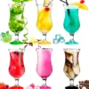 Cocktailgläser Set 6 Stück 400ml (max. 470ml) Longdrinkgläser Bargläser Hurricane Groß (Bunt) -Tassenladen b1d6a6a70c0e35665f405f8356c31d72