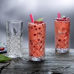 Pasabahce Timeless 520205 Longdrink Glas Wassergläser Kristall Design 4´er Set Transparent 365 Ml -Tassenladen b25b7d0a9c3570edf69ea845203e3082