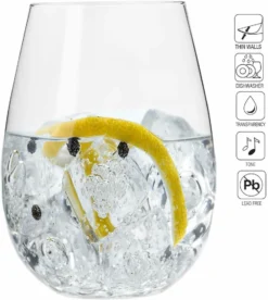 KROSNO Harmony Große Weißweingläser Ohne Stiel, 6er-Set, 500 Ml -Tassenladen b4966da070c9595723acb7eba022435e