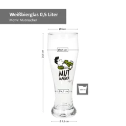 2x Weizenbiergläser Mutmacher Kampftrinker Weißbierglas 0,5L -Tassenladen ba32d37dcf237376a89e1750946686f6