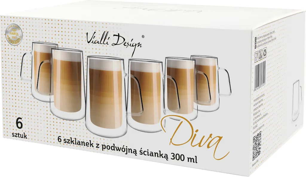 Thermogläser Doppelwandig 6er SET Latte Macchiato Espresso VIALLI DESIGN 300ml 10 Thermogläser Doppelwandig 6er SET Latte Macchiato Espresso VIALLI DESIGN 300ml – Bild 8
