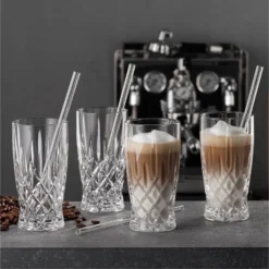 Nachtmann Latte Macchiato Set/4 + 4 Glastrinkhalme 7604/8tlg. Noblesse 104671 12 Nachtmann Latte Macchiato Set/4 + 4 Glastrinkhalme 7604/8tlg. Noblesse 104671 -Tassenladen c4ffe78611215c19557876463ad56aa6