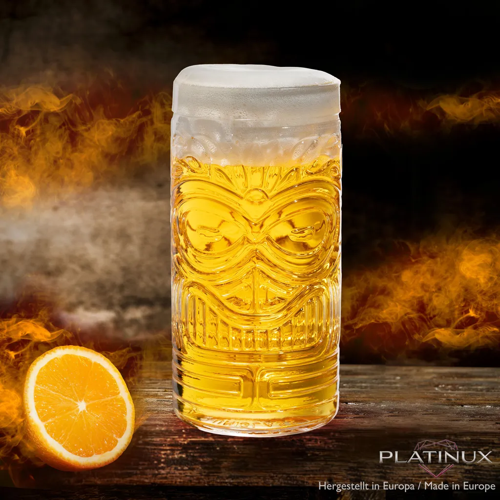 Tiki Gläser Set 6-Teilig Hoch Aus Glas 450ml (max. 500ml) Cocktailgläser Biergläser 4 Tiki Gläser Set 6-Teilig Hoch Aus Glas 450ml (max. 500ml) Cocktailgläser Biergläser – Bild 2