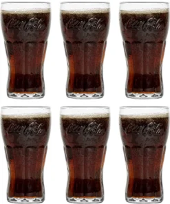 Coca-Cola Relief-Glas 27cl - 6-er Set -Tassenladen c696644d92e16481c5b1a94ce9522d6e