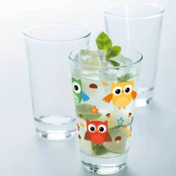 Leonardo Wasserglas Mit UV-Druck "Eulen" - Für Kinder Im 360° Design -Tassenladen cb7d7acb0fbed4fcf068aac4b20e47fe