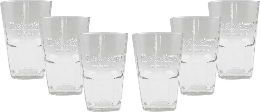 Moskovskaya Vodka Wodka 6er Set Longdrink Glas Gläser 6x 0,340 Liter 3 Moskovskaya Vodka Wodka 6er Set Longdrink Glas Gläser 6x 0,340 Liter