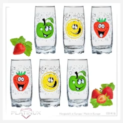 Trinkgläser Mit Lustigen Fruchtgesichtern 350ml (max. 400ml) Set 6 Teilig Aus Glas Bunt 14 Trinkgläser Mit Lustigen Fruchtgesichtern 350ml (max. 400ml) Set 6 Teilig Aus Glas Bunt -Tassenladen cc906c15f047e29ea8f7791dea9c4663