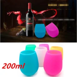 6er Set 200ml Unzerbrechlich Blau Silikon Biergläser Whisky GläSer Wein Becher Stammlos Weinbecher Tasse -Tassenladen da78e0b32b0f36a2ff04370f3adf2165