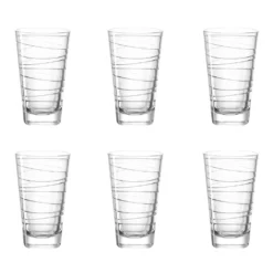 LEONARDO 019450 Vario Struttura Longdrinkbecher, Glas, 280 Ml, Klar (6 Stück) -Tassenladen dc1d08af237355616e0c81ff925f005d
