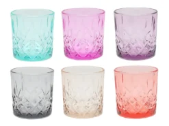 Trinkglas Bunt 345ml - Im 6er Set - SpĂŒlmaschinenfeste GlĂ€ser