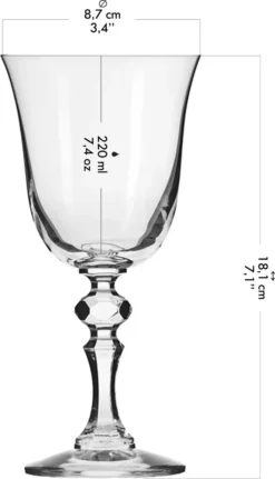 KROSNO Krista Kleine Rotweingläser, 6er-Set, 220 Ml -Tassenladen e90419630d1b3c59b191991856391618