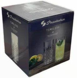 Pasabahce Timeless 520205 Longdrink Glas Wassergläser Kristall Design 4´er Set Transparent 365 Ml -Tassenladen ed2b64a86ed068158e69a605ef44f19d