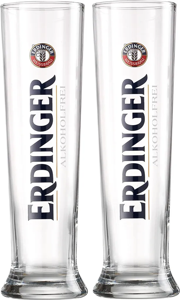 Erdinger Weizenbier Alkoholfrei Weissbier Gläser 0,5l - 2 Stück Alkoholfrei Edition 3 Erdinger Weizenbier Alkoholfrei Weissbier Gläser 0,5l - 2 Stück Alkoholfrei Edition