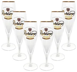 Radeberger Pilsener Bierpokal Glas Gläser-Set - 6x Pilstulpen 0,3l Geeicht