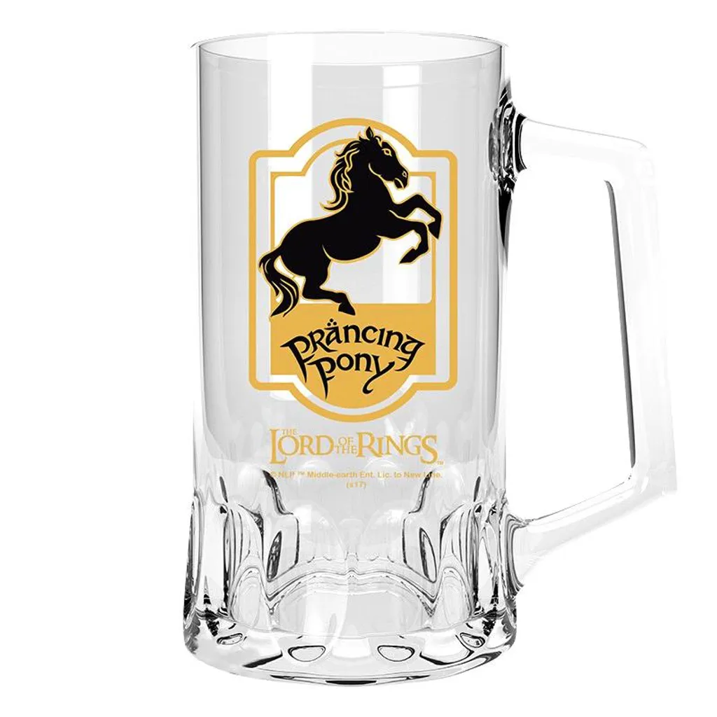 Lord Of The Rings Glas Bierkrug Prancing Pony 3 Lord Of The Rings Glas Bierkrug Prancing Pony