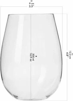 KROSNO Harmony Große Weißweingläser Ohne Stiel, 6er-Set, 500 Ml -Tassenladen fbbff4b6e47c61368413057b1770f9af