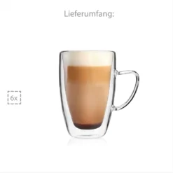Sänger SÄNGER Doppelwandiges Cappuccino Gläser Set Mit Henkel 6 Teilig -Tassenladen fe2a5447460709e18e23cc7f6daf7664